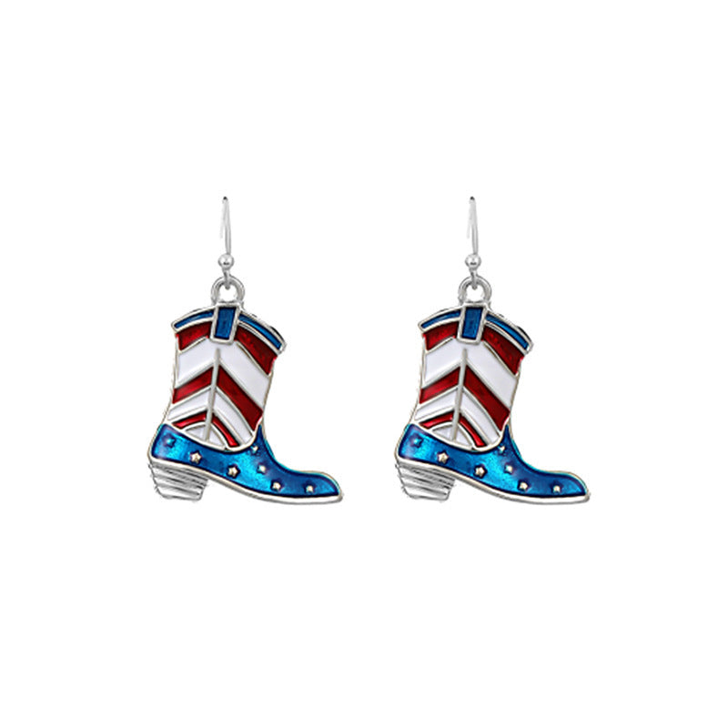 Wholesale Halloween Alloy Diamond Drop Earrings Retro Fashion Hat Shoes Earrings